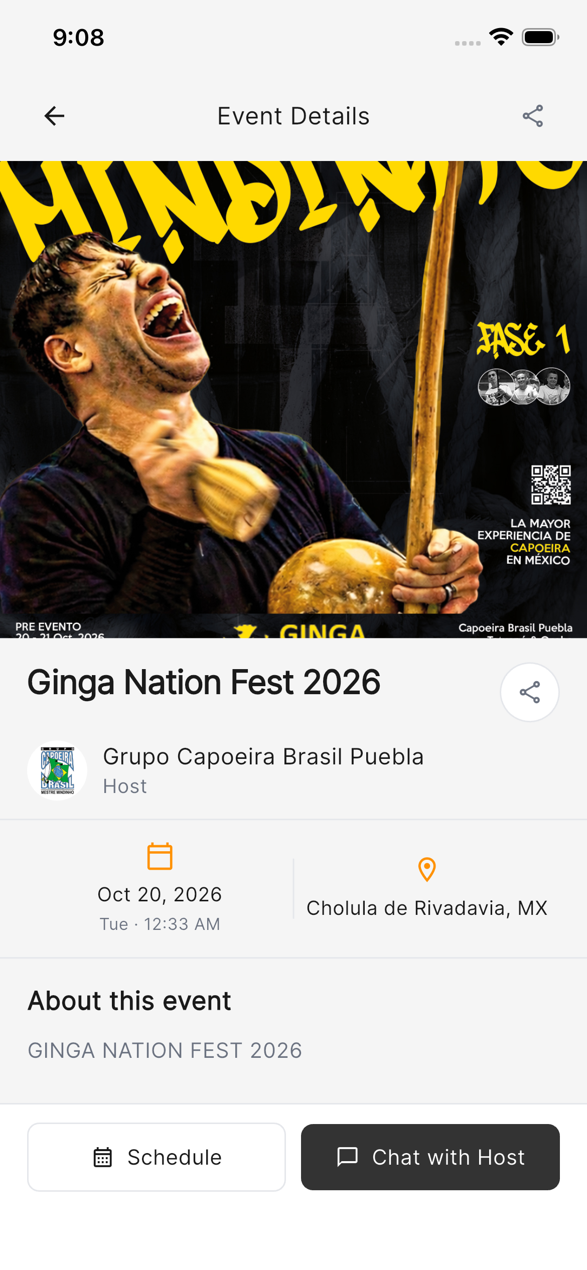 Ginga Nation App Screen