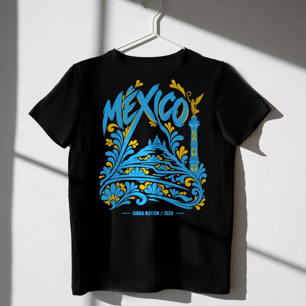 Ginga Nation Alternativa — Camiseta preta · México nas costas
